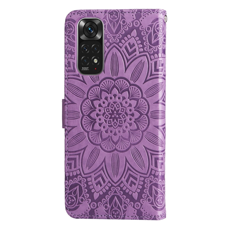 FLOWER Knižkové puzdro pre Xiaomi Redmi Note 11 / Note 11S - fialové