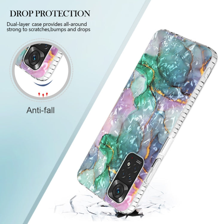 MARBLE Zadný kryt pre Xiaomi Redmi Note 11 / Note 11S - zelený