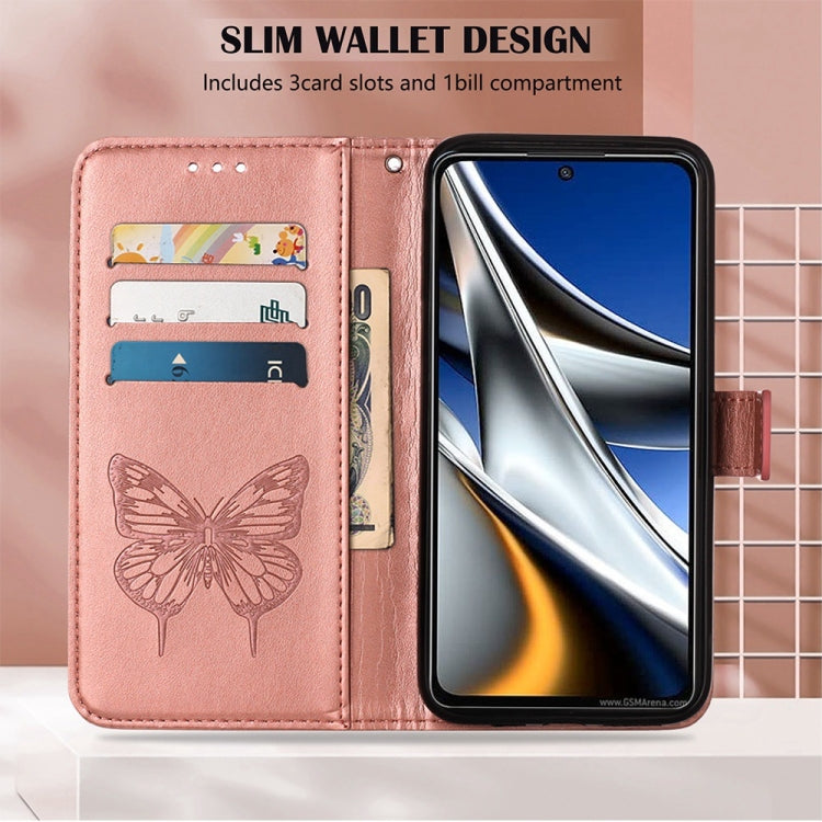 BUTTERFLY Knižkové puzdro pre Xiaomi Redmi Note 11 Pro 5G / Note 11 Pro - ružové