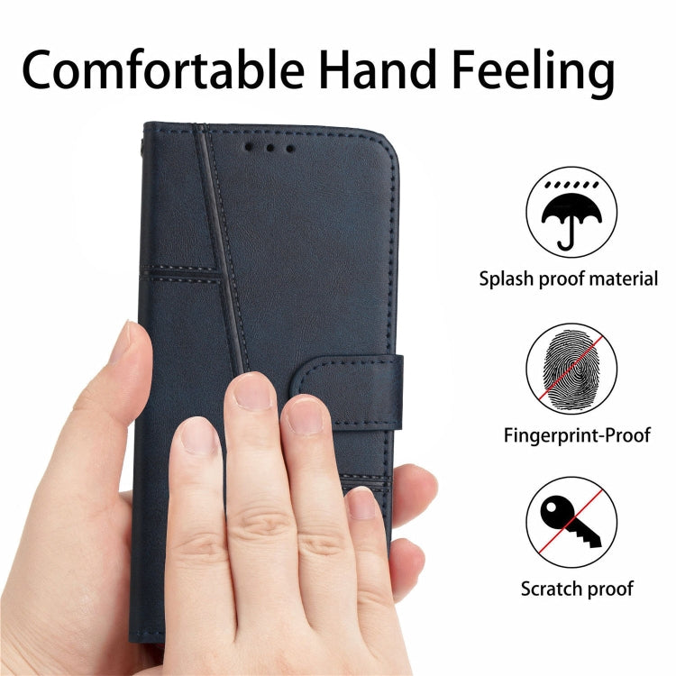 STITCHING Knižkové puzdro pre Xiaomi Redmi Note 11 Pro 5G / Note 11 Pro - modré