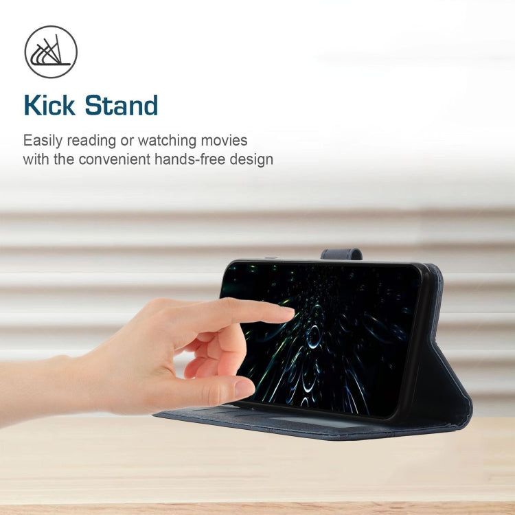 STITCHING Knižkové puzdro pre Xiaomi Redmi Note 11 Pro 5G / Note 11 Pro - modré