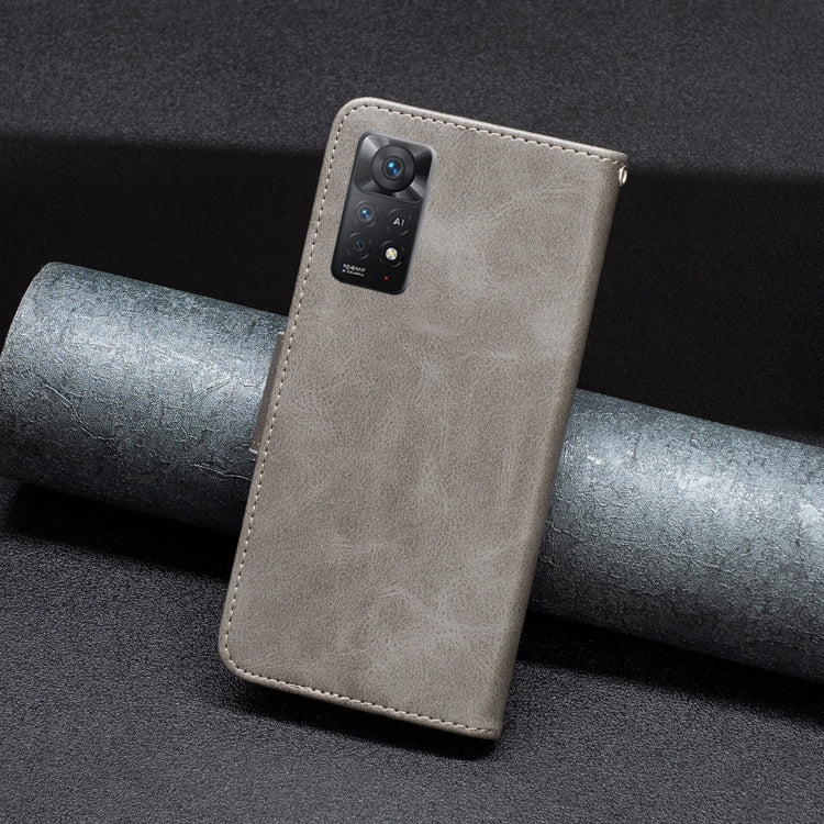 LAMBSKIN Knižkové puzdro pre Xiaomi Redmi Note 11 Pro 5G / Note 11 Pro - sivé