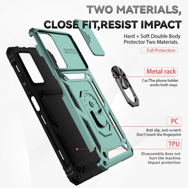 SLIDING ARMOR Tvrdený kryt pre Xiaomi Redmi Note 11 Pro 5G / Note 11 Pro - zelený