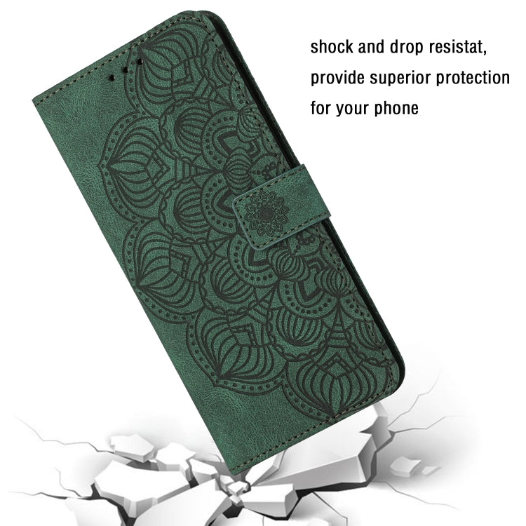 MANDALA Knižkové puzdro pre Xiaomi Redmi Note 12 4G - zelené