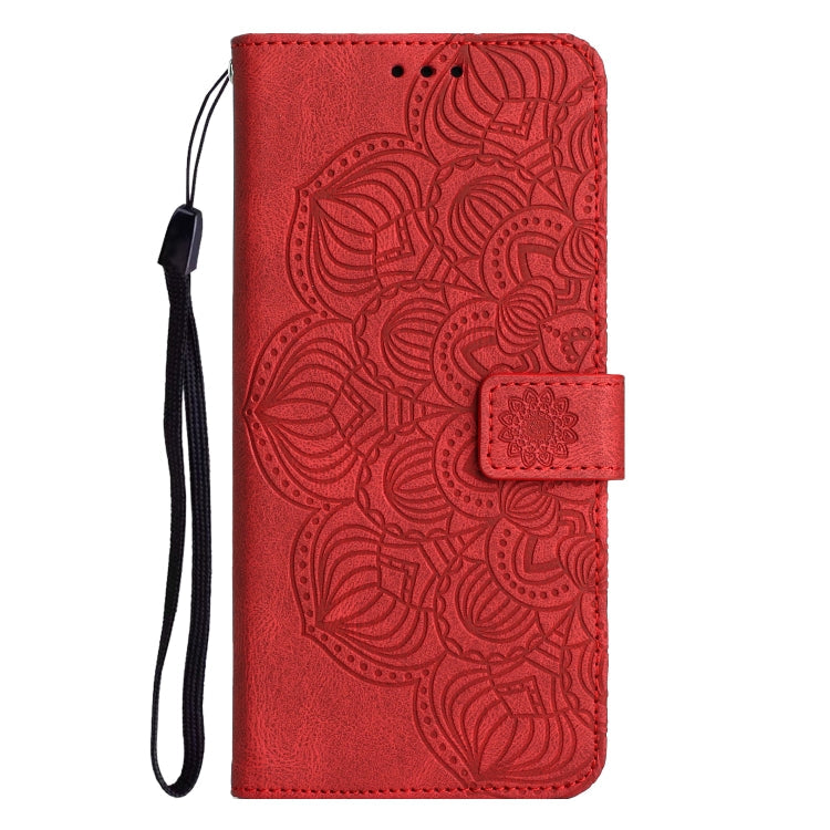 MANDALA Knižkové puzdro pre Xiaomi Redmi Note 12 4G - červené