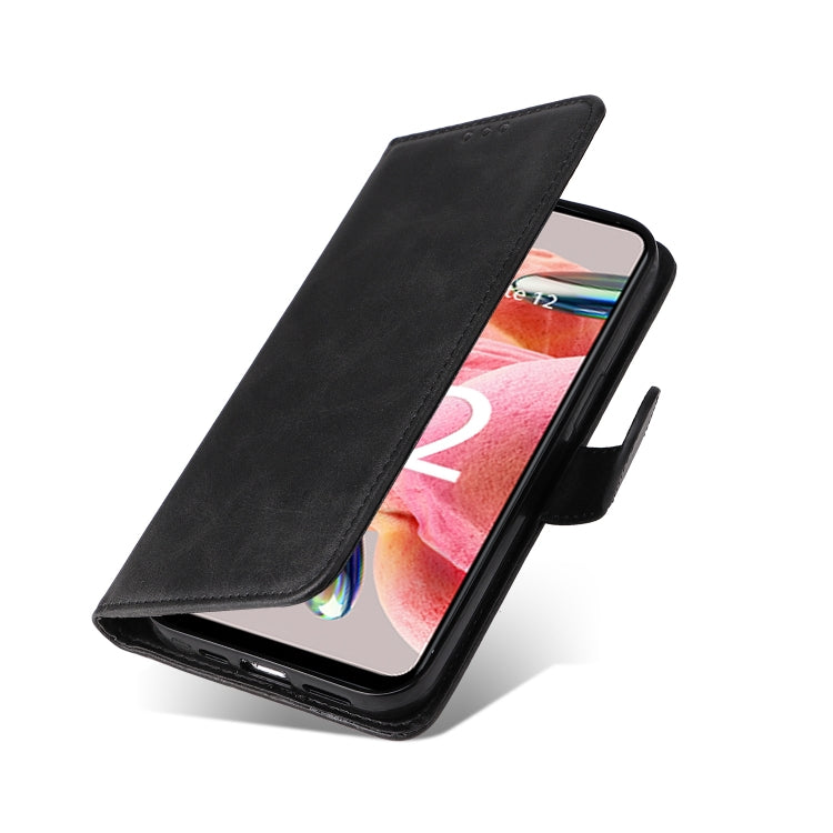 CALF Knižkové puzdro pre Xiaomi Redmi Note 12 4G - čierne
