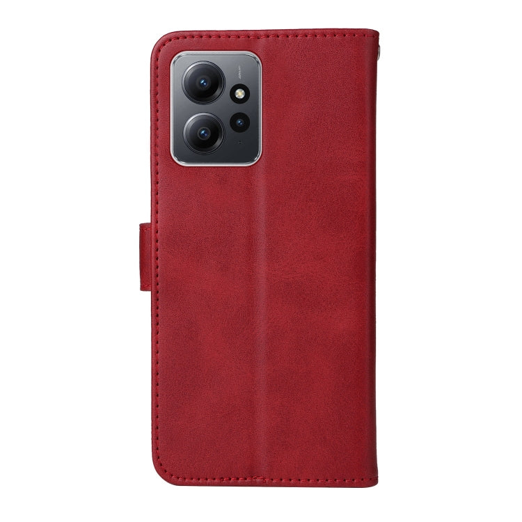 CALF Knižkové puzdro pre Xiaomi Redmi Note 12 4G - červené