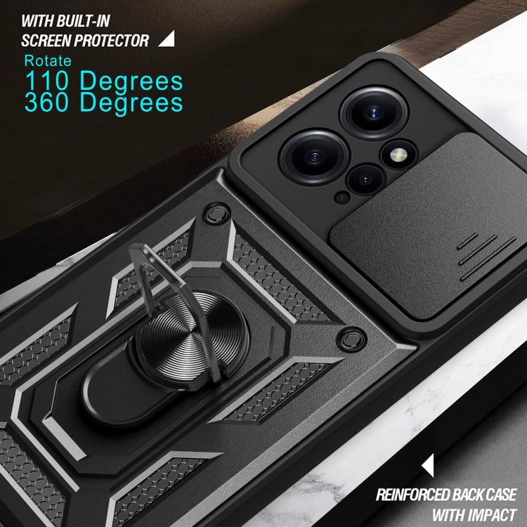 SLIDING ARMOR Tvrdený kryt pre Xiaomi Redmi Note 12 4G - čierny