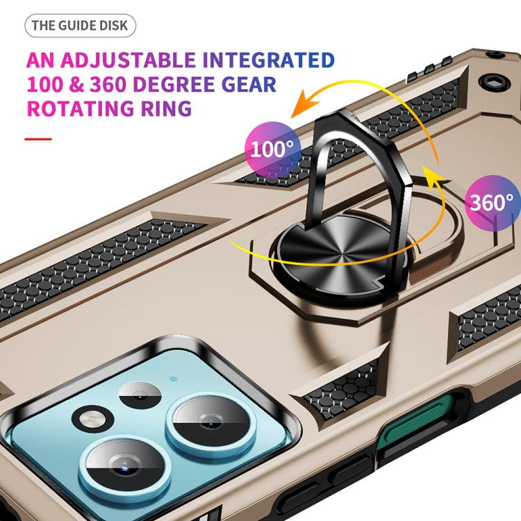RING ARMOR Tvrdený kryt pre Xiaomi Redmi Note 12 4G - zlatý