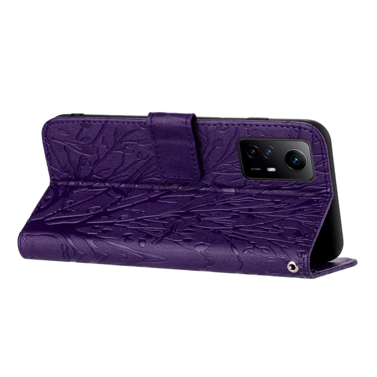 TREE Knižkové puzdro pre Xiaomi Redmi Note 12S - fialové