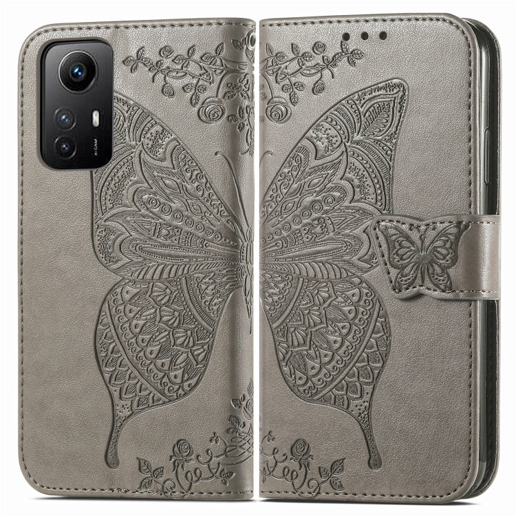 BUTTERFLY Knižkové puzdro pre Xiaomi Redmi Note 12S - sivé