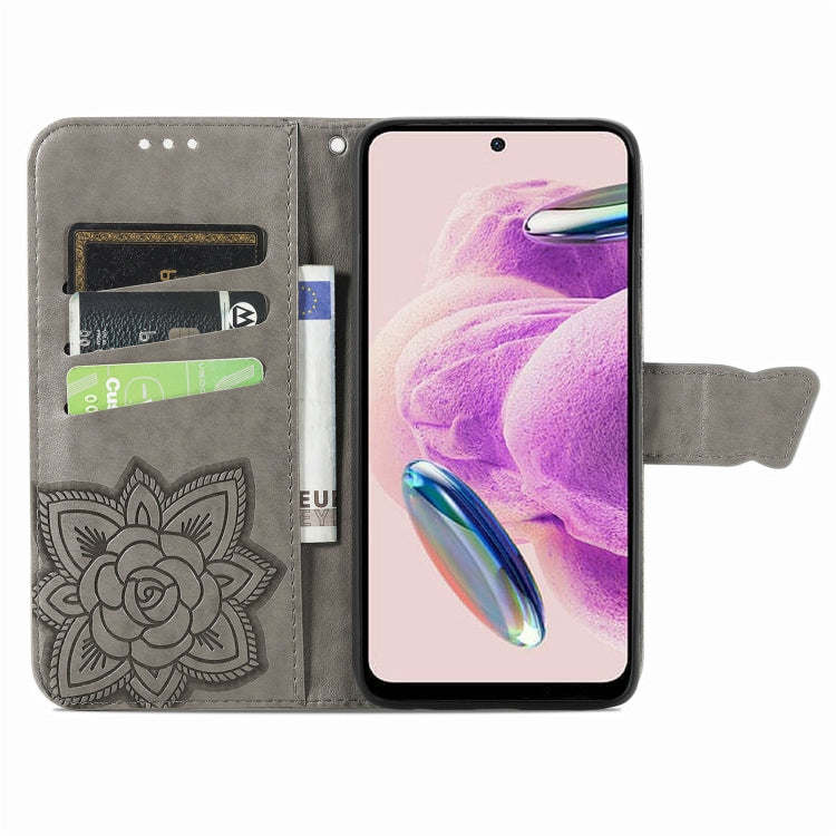 BUTTERFLY Knižkové puzdro pre Xiaomi Redmi Note 12S - sivé