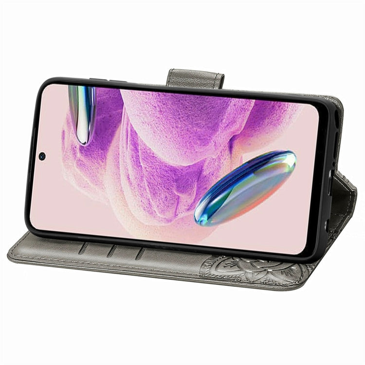 BUTTERFLY Knižkové puzdro pre Xiaomi Redmi Note 12S - sivé