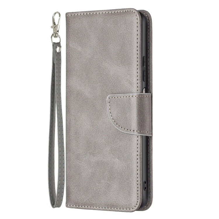 LAMBSKIN Knižkové puzdro pre Xiaomi Redmi Note 12S - sivé