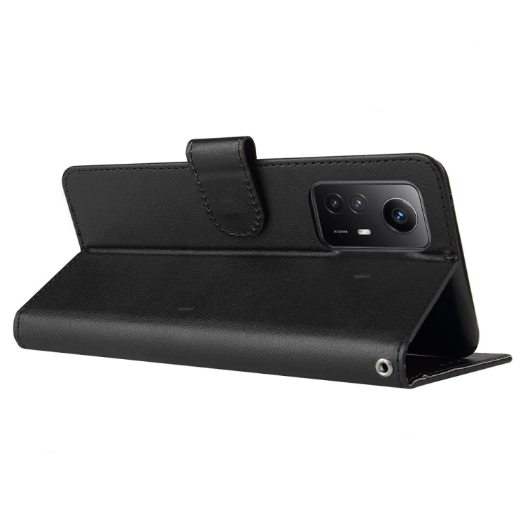SOLID Knižkové puzdro pre Xiaomi Redmi Note 12S - čierne