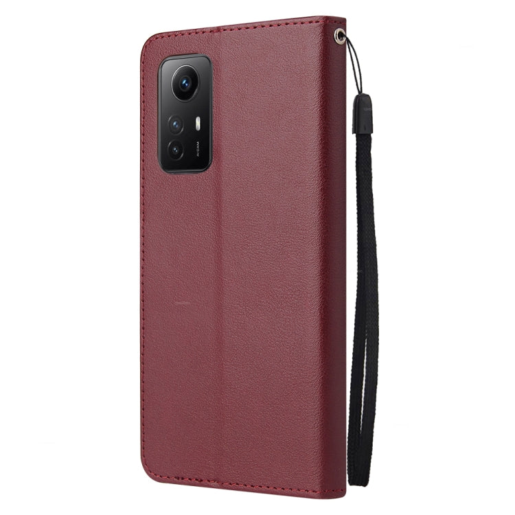 SOLID Knižkové puzdro pre Xiaomi Redmi Note 12S - bordové