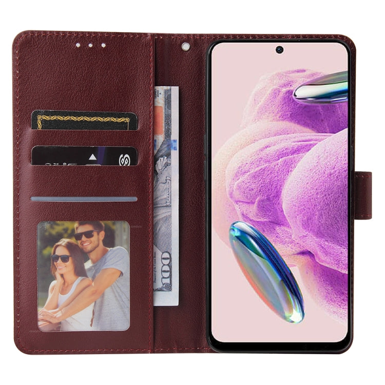 SOLID Knižkové puzdro pre Xiaomi Redmi Note 12S - bordové