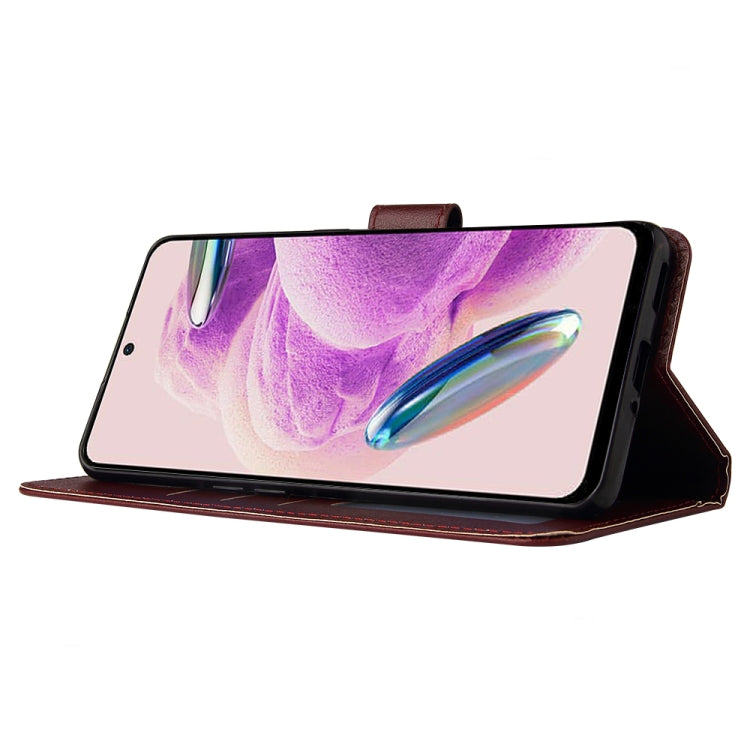 SOLID Knižkové puzdro pre Xiaomi Redmi Note 12S - bordové