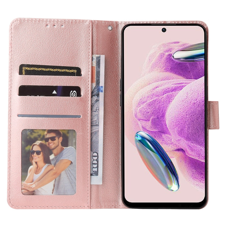 SOLID Knižkové puzdro pre Xiaomi Redmi Note 12S - ružové