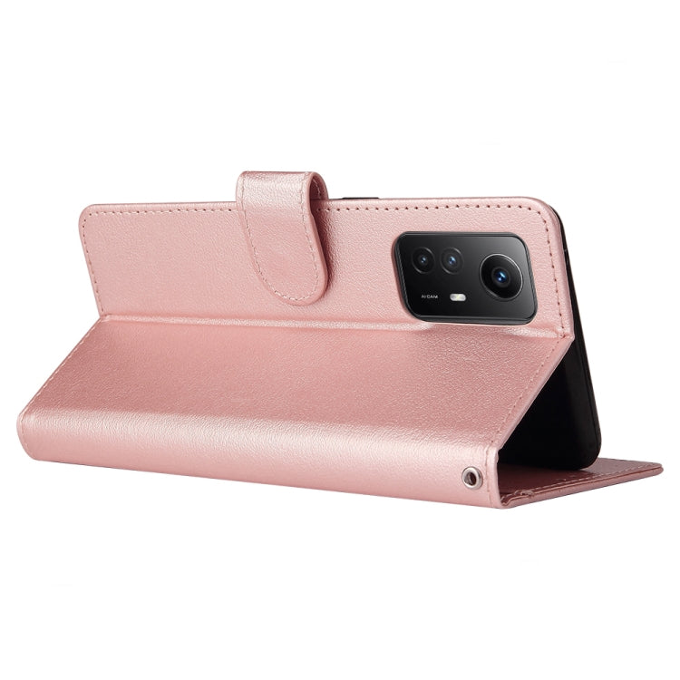 SOLID Knižkové puzdro pre Xiaomi Redmi Note 12S - ružové