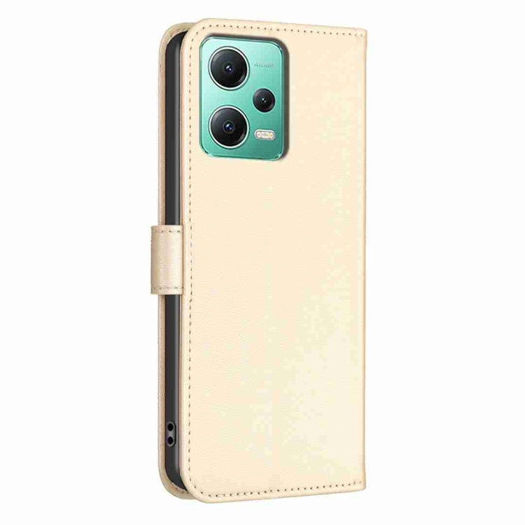 LEAF Knižkové puzdro pre Xiaomi Redmi Note 12 5G - zlaté