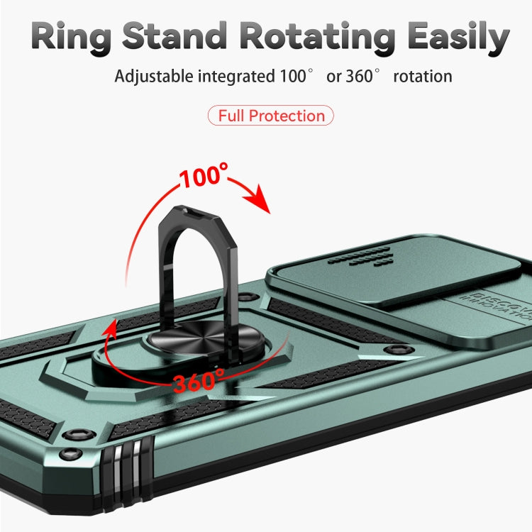 SLIDING ARMOR Tvrdený kryt pre Xiaomi Redmi Note 12 5G - zelený