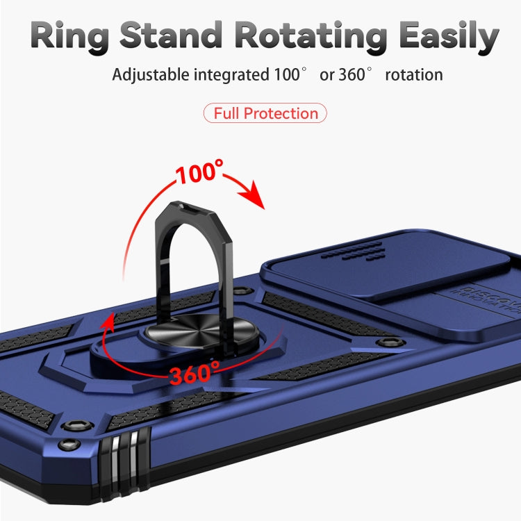 SLIDING ARMOR Tvrdený kryt pre Xiaomi Redmi Note 12 5G - modrý