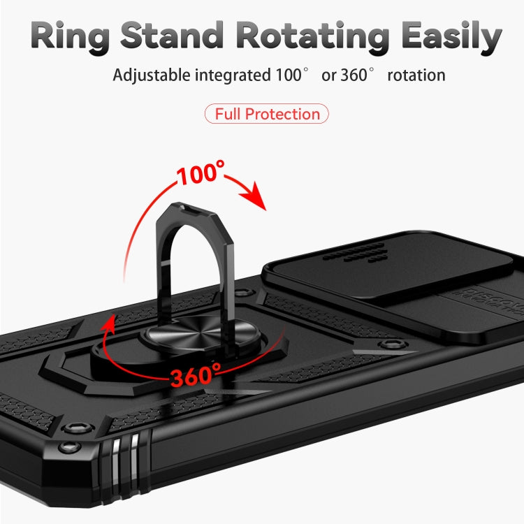 SLIDING ARMOR Tvrdený kryt pre Xiaomi Redmi Note 12 5G - čierny