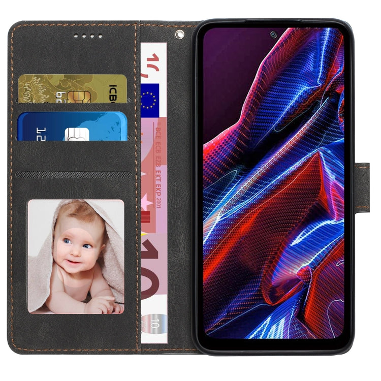 CALF Knižkové puzdro pre Xiaomi Redmi Note 12 Pro+ 5G - čierne