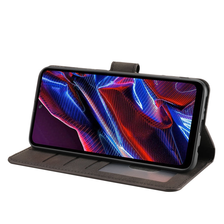 CALF Knižkové puzdro pre Xiaomi Redmi Note 12 Pro+ 5G - čierne
