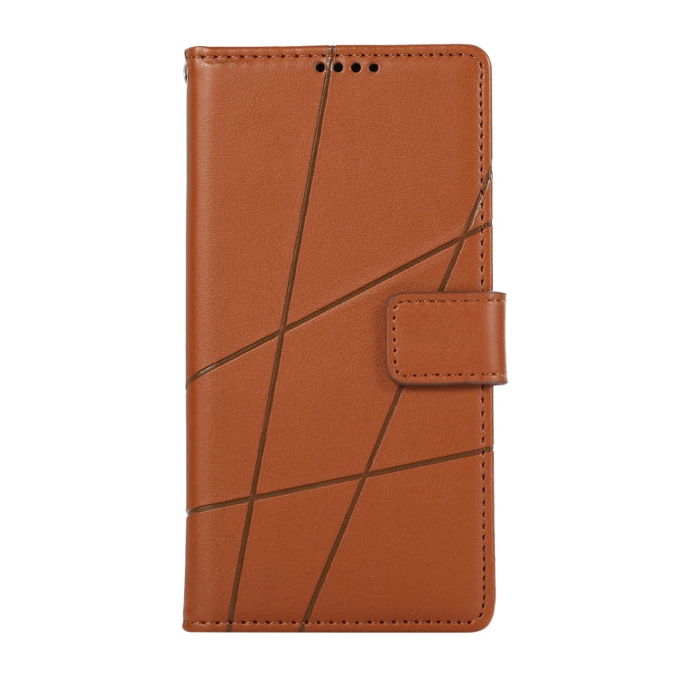 STITCHING Knižkové puzdro pre Xiaomi Redmi Note 12 Pro 5G - hnedé