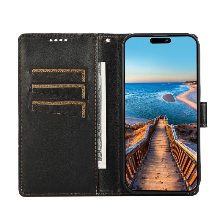 STITCHING Knižkové puzdro pre Xiaomi Redmi Note 12 Pro 5G - čierne