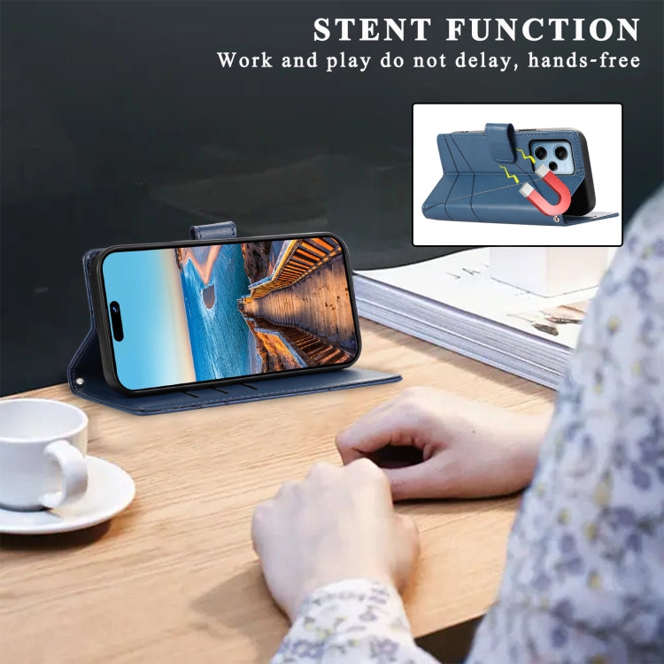 STITCHING Knižkové puzdro pre Xiaomi Redmi Note 12 Pro 5G - modré