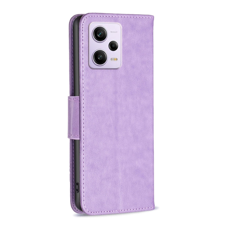 BUTTERFLY Knižkové puzdro pre Xiaomi Redmi Note 12 Pro 5G - fialové