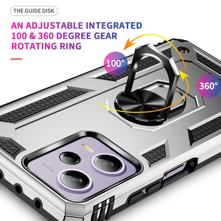 RING ARMOR Tvrdený kryt pre Xiaomi Redmi Note 12 Pro 5G - sivý