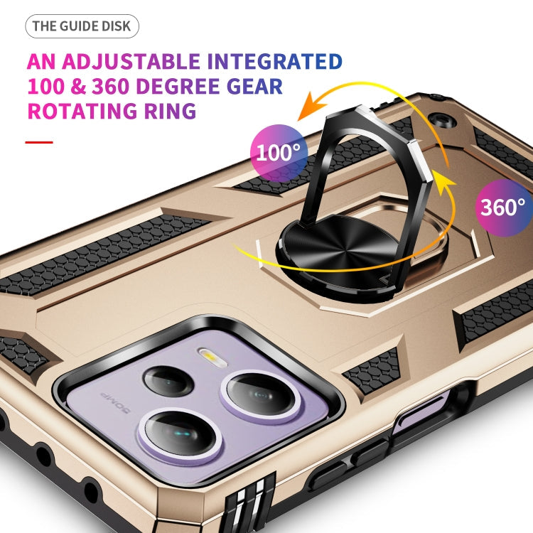 RING ARMOR Tvrdený kryt pre Xiaomi Redmi Note 12 Pro 5G - zlatý