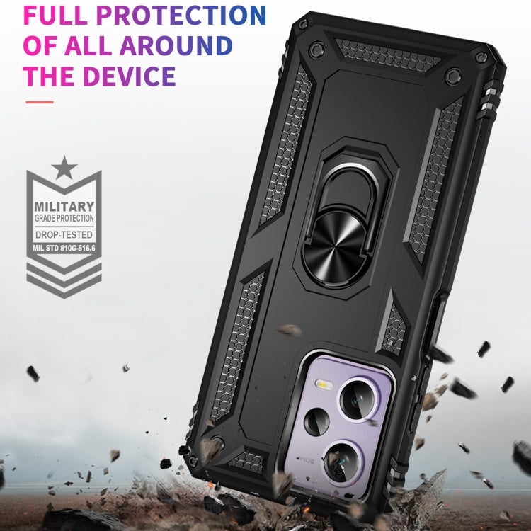 RING ARMOR Tvrdený kryt pre Xiaomi Redmi Note 12 Pro 5G - čierny