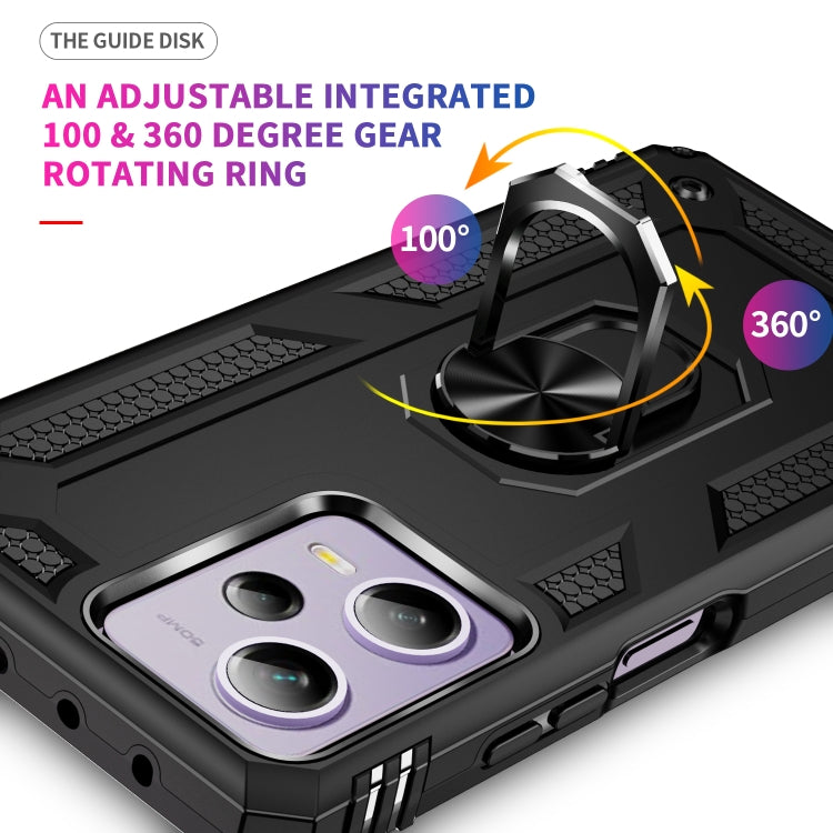 RING ARMOR Tvrdený kryt pre Xiaomi Redmi Note 12 Pro 5G - čierny