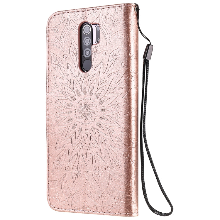 MANDALA Knižkové puzdro pre Xiaomi Redmi 9 - ružové