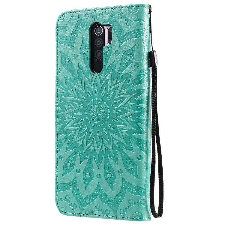 MANDALA Knižkové puzdro pre Xiaomi Redmi 9 - zelené