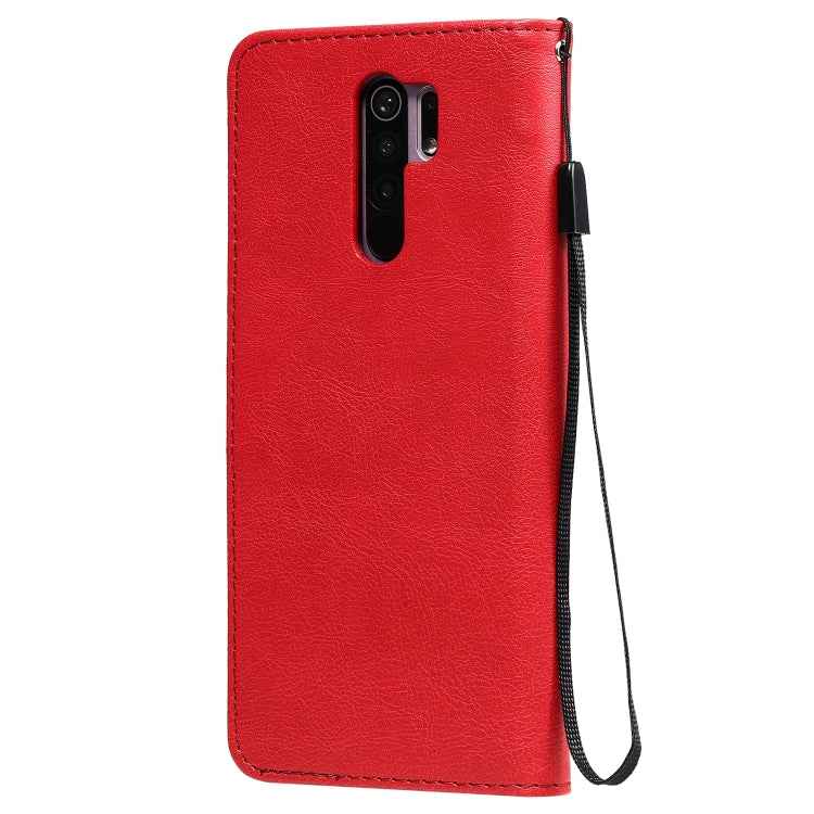 SOLID Knižkové puzdro pre Xiaomi Redmi 9 - červené
