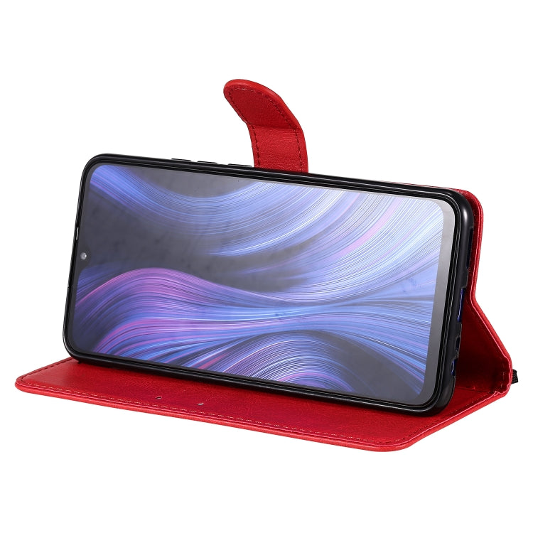 SOLID Knižkové puzdro pre Xiaomi Redmi 9 - červené