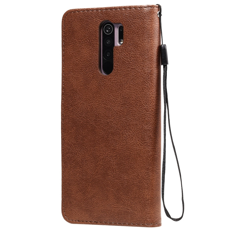 SOLID Knižkové puzdro pre Xiaomi Redmi 9 - hnedé