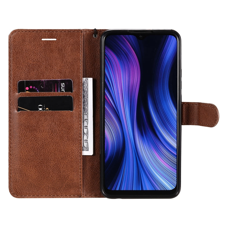 SOLID Knižkové puzdro pre Xiaomi Redmi 9 - hnedé