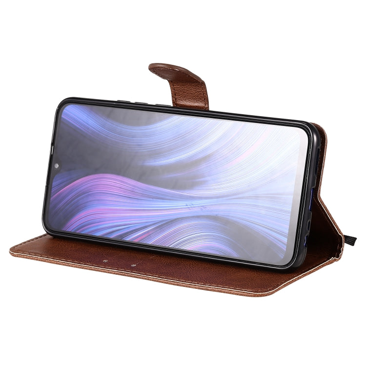 SOLID Knižkové puzdro pre Xiaomi Redmi 9 - hnedé