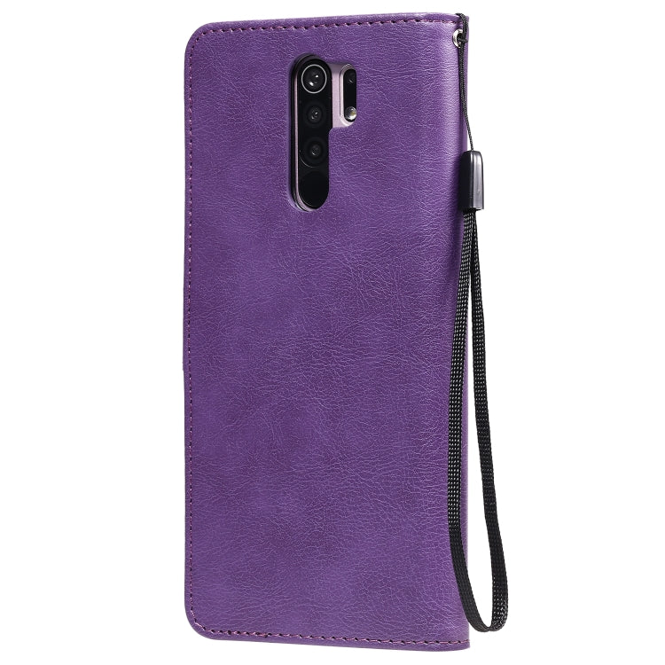 SOLID Knižkové puzdro pre Xiaomi Redmi 9 - fialové