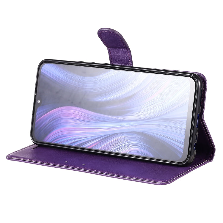 SOLID Knižkové puzdro pre Xiaomi Redmi 9 - fialové