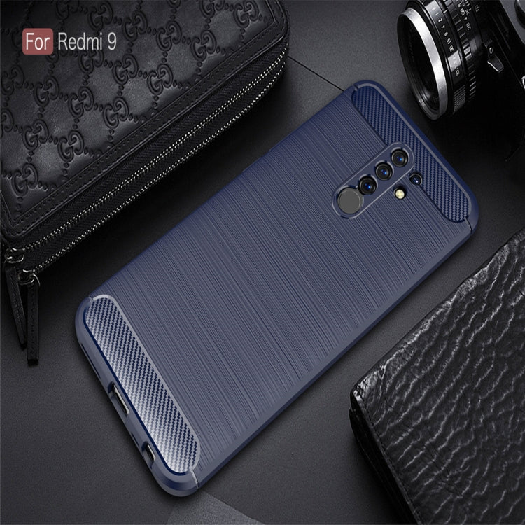 CARBON Zadný obal pre Xiaomi Redmi 9 - modrý