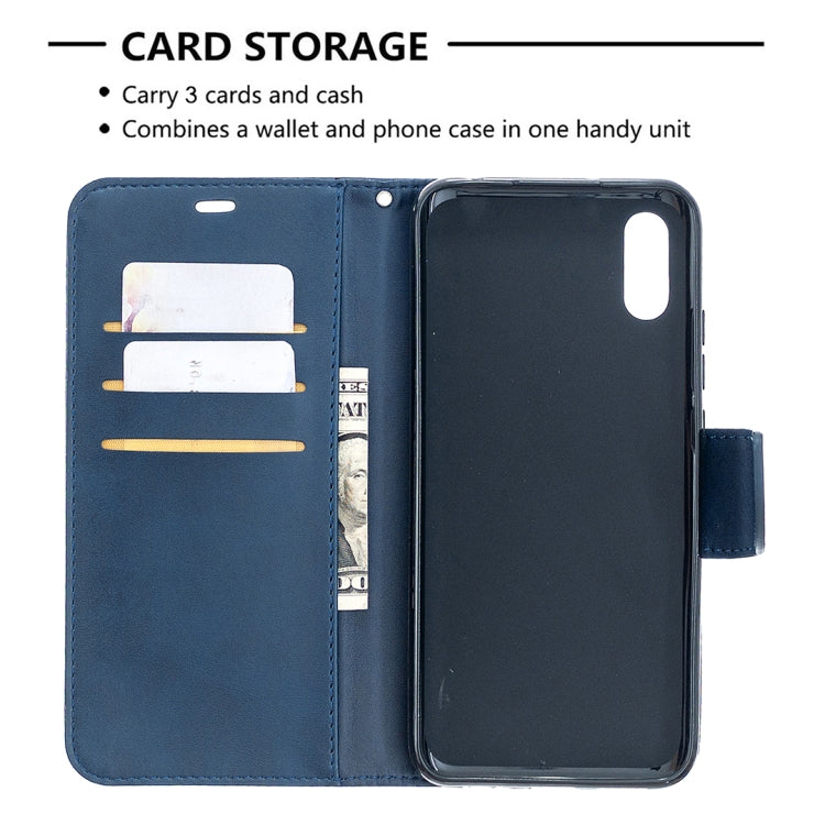 LAMBSKIN Knižkové puzdro pre Xiaomi Redmi 9A / 9AT - modré