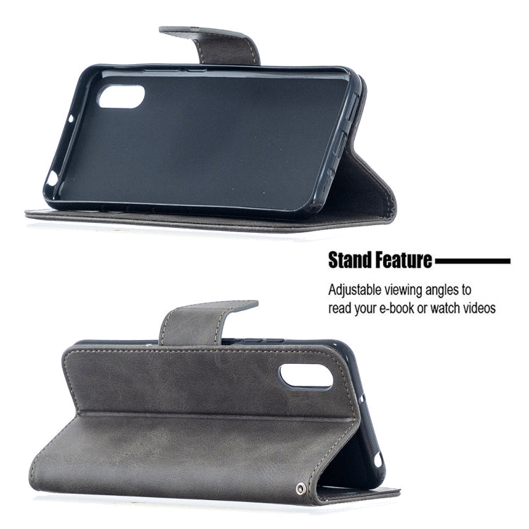 LAMBSKIN Knižkové puzdro pre Xiaomi Redmi 9A / 9AT - sivé